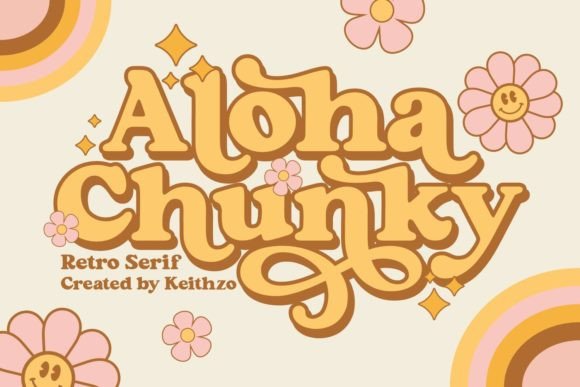 Aloha Chunky: A Retro Serif Font for Bold Web Design