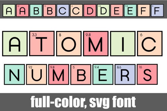 Atomic Numbers: A Unique Color Font for Creative Projects