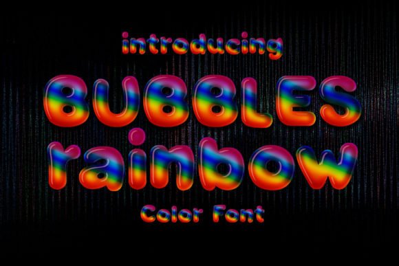 Bubbles Rainbow: A Colorful Font for Editorial Design and Digital Publishing