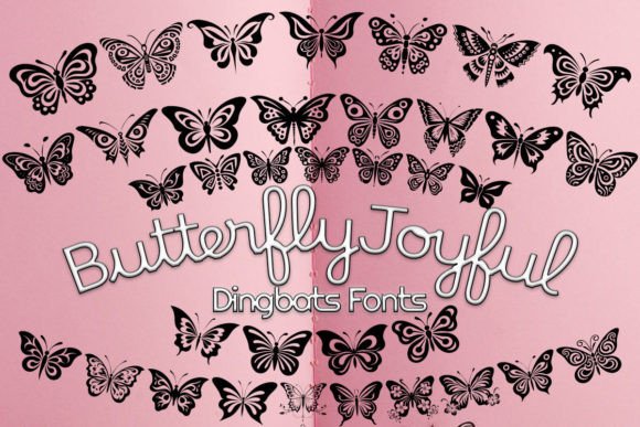 Butterfly Joyful: A Dingbats Font That Elevates Editorial Design with Whimsy and Grace