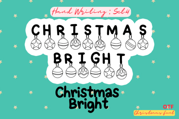 Christmas Bright 4: A Festive Hand-Lettered Font for Editorial Design