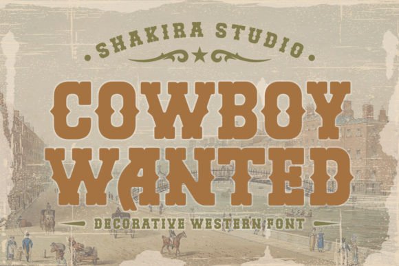 Cowboy Wanted: A Western Retro Serif Font for Editorial Design