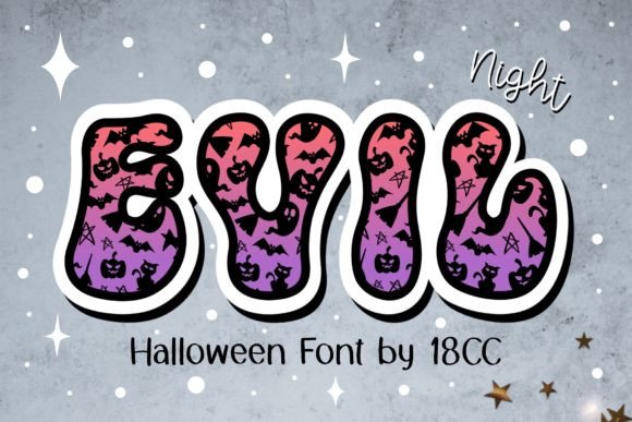 Evil Night Font: A Playful Halloween Typeface for Digital Designs