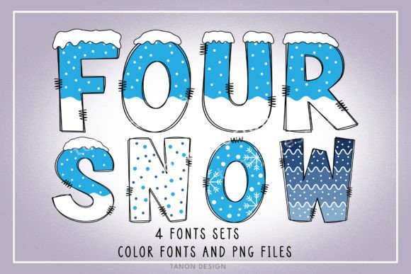 Four Snow: A Festive Color Font That Elevates Christmas-Themed Branding