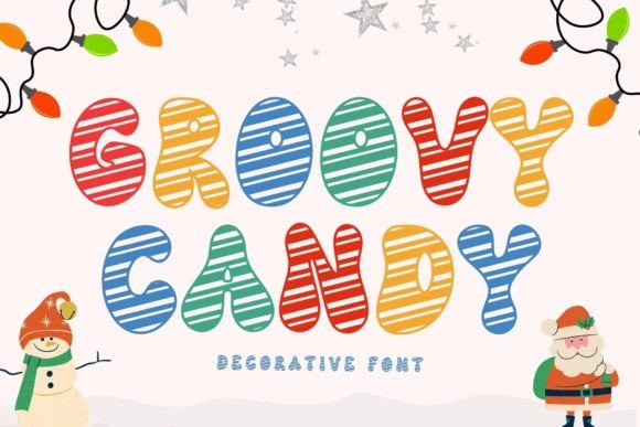 Groovy Candy: A Playful Christmas Font for Editorial Charm