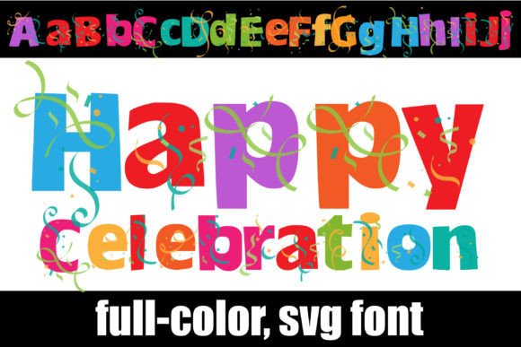 Happy Celebration: A Colorful Font for Small Business Branding