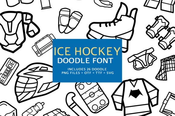 Ice Hockey Doodle Font: Playful Dingbats for Scroll-Stopping Social Media