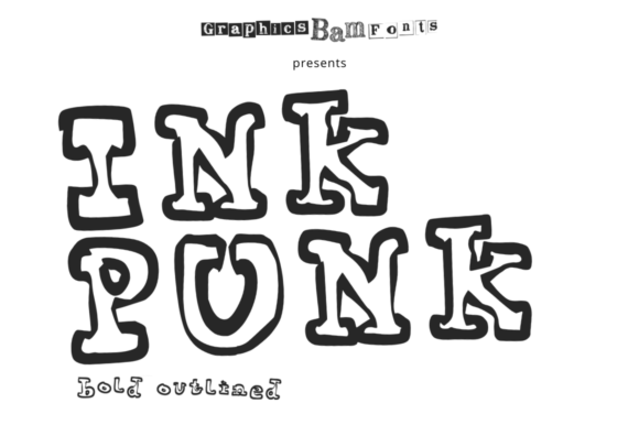 Ink Punk Outlined Bold: A Funky Display Font for Crafters and Makers