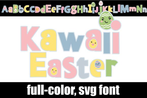 Kawaii Easter: A Color Font That Brightens Campaign Designs