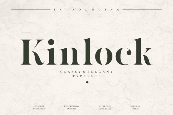 Kinlock: A Luxurious Stencil Serif Font for Sophisticated Craft Designs