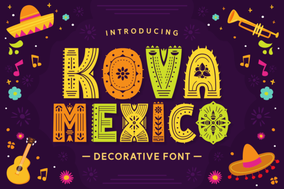 Kova Mexico: A Vibrant Decorative Font for Editorial Design and Digital Publishing