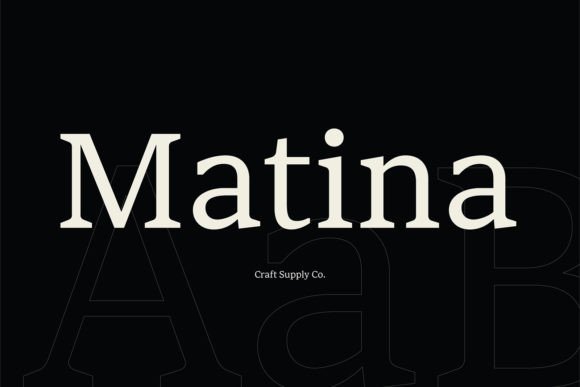 Matina: A Classic Serif Font for Elegant Editorial Design