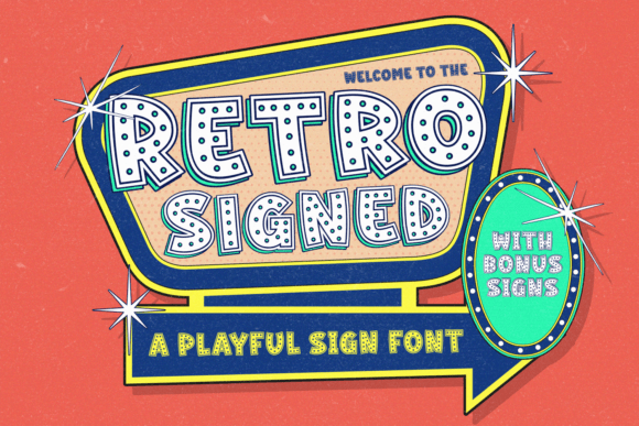 Retro Signed: A Stylish Decorative Font for Web Design Projects