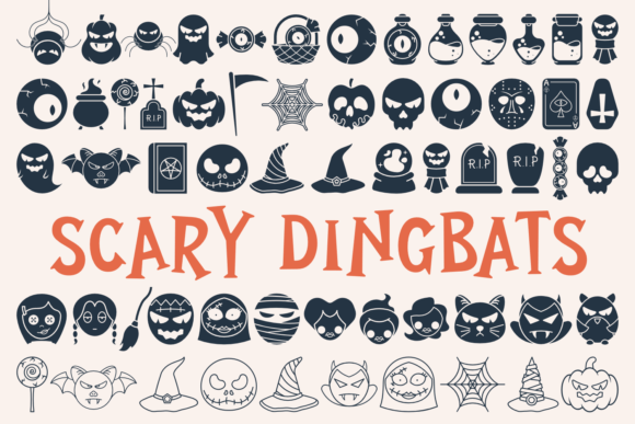 Scary Dingbats Font: Halloween Magic for Editorial Design