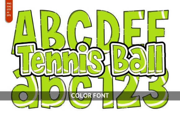Tennis Ball Font: Playful Typography for Handmade Labels and Invitations