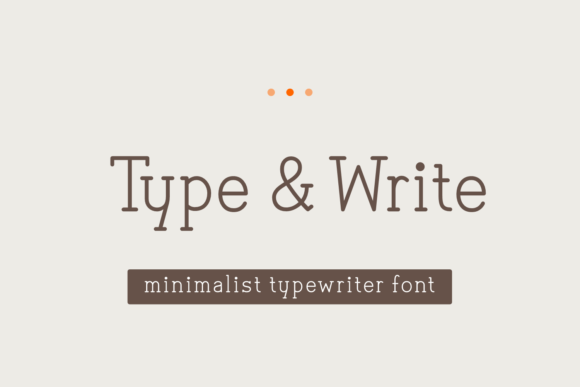 Type Write: A Minimalist Serif Font for Elegant Editorial Design