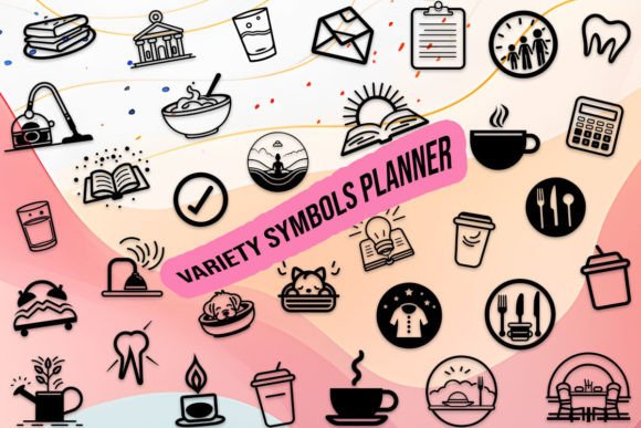 Variety Symbols Planner Font for Creative Branding Projects